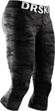 3/4 Compression Pants  Athletic Baselayer - CamoBlack 1P