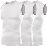 DRSKIN Compression Sleeveless Tank Top White (3Pack)