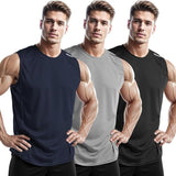 Muscle Tank Tops Cool Mesh 3Pack (Black+Gray+Navy) - DRSKINSPORTS