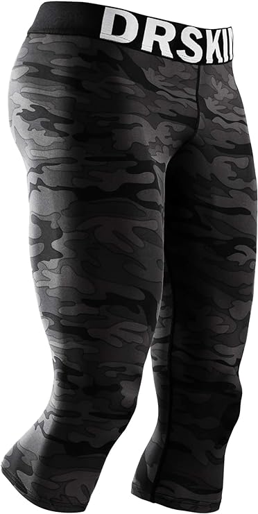 3 Pack: Men's Active Compression Pants - Workout Base Layer Tights