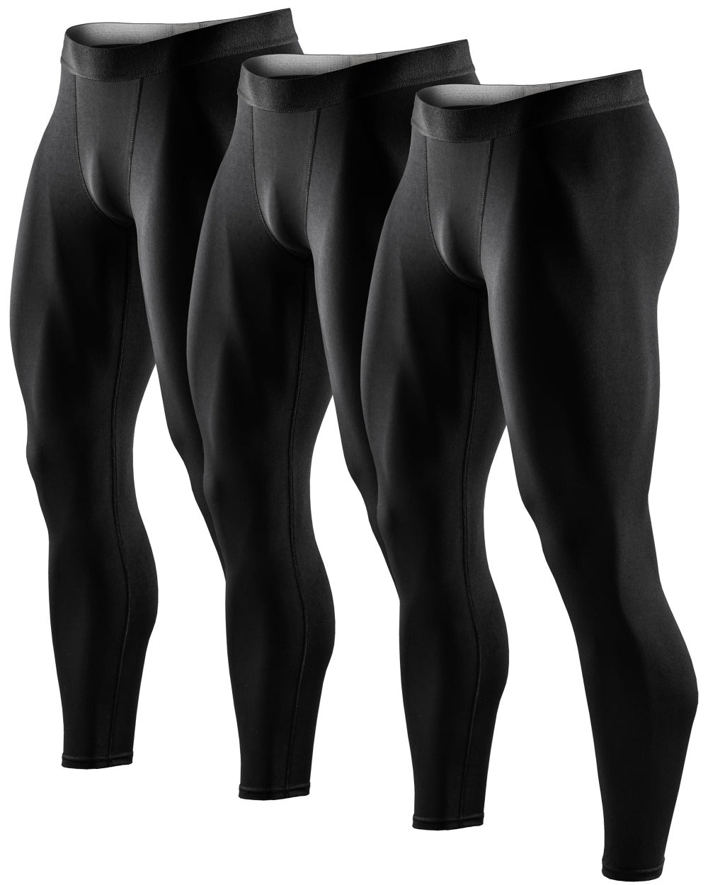 SS COLOR FISH 3 Pack Men Compression Pants Athletic Baselayer Workout  Legging Running Tights for Men