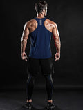 #Cool Mesh Dry Fit Y-Back Tank Tops 3Pack (Black+Navy+Gray) - DRSKINSPORTS
