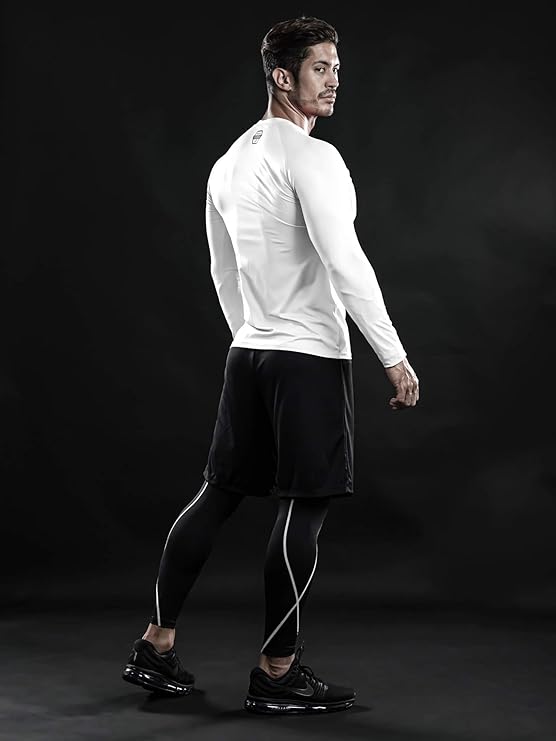 Outstanding Dry Fit Compression Long Shirts White 1P - DRSKINSPORTS