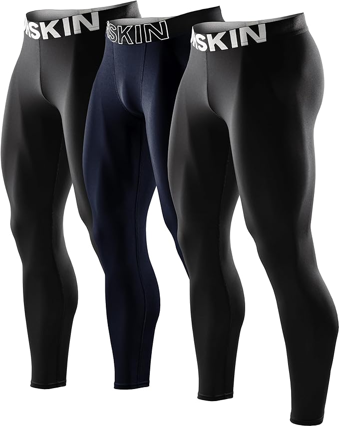 Powergear Dry Fit Standard Compression Pants 3Pack(Black 2p+Navy 1p) - DRSKINSPORTS