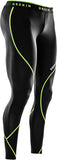 Powergear Twin Compression Dry Fit Pants Black(Green line) - DRSKINSPORTS