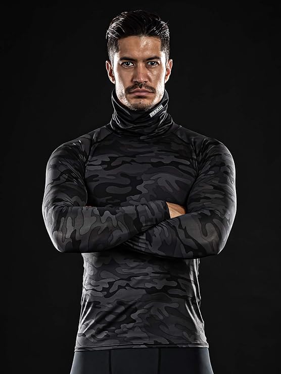 DRSKIN Men's Compression Shirts Top Long Sleeve Sports Running Workout  Athletic